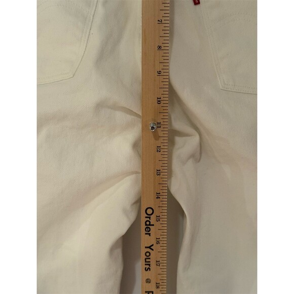 Levi’s Classic Straight Jeans Womens Size 12 White Mid Rise W31 L30 - Picture 8 of 10